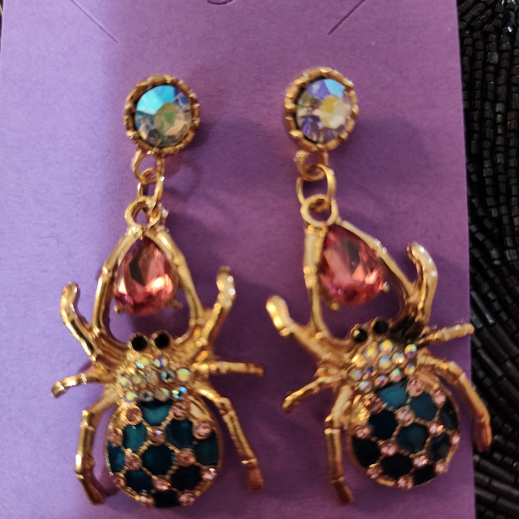 Betsey Johnson Brand New Spider Earrings